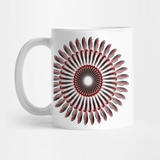 Maroon Hook Flower Mug